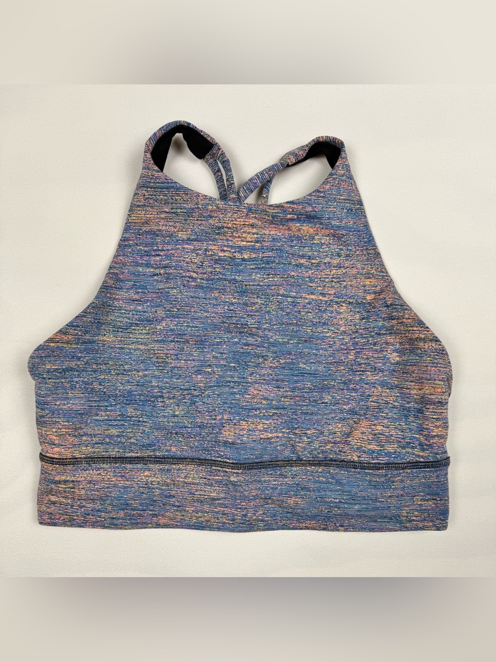 Lululemon Energy Bra High Neck Long Line Medium Support B–D Cup Blue Women’s 10